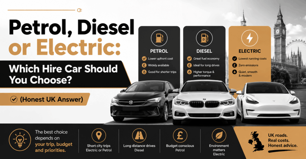 Petrol, Diesel Or Electric: Which Hire Car Should You Choose? (Honest Uk Answer) Petrol, Diesel Or Electric